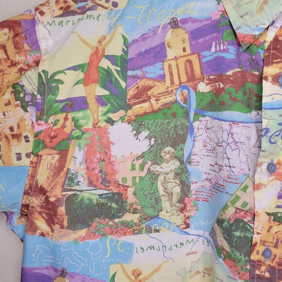 Tommy Hilfiger Top Vacation Button Down, Size XL - Picture 3 of 7